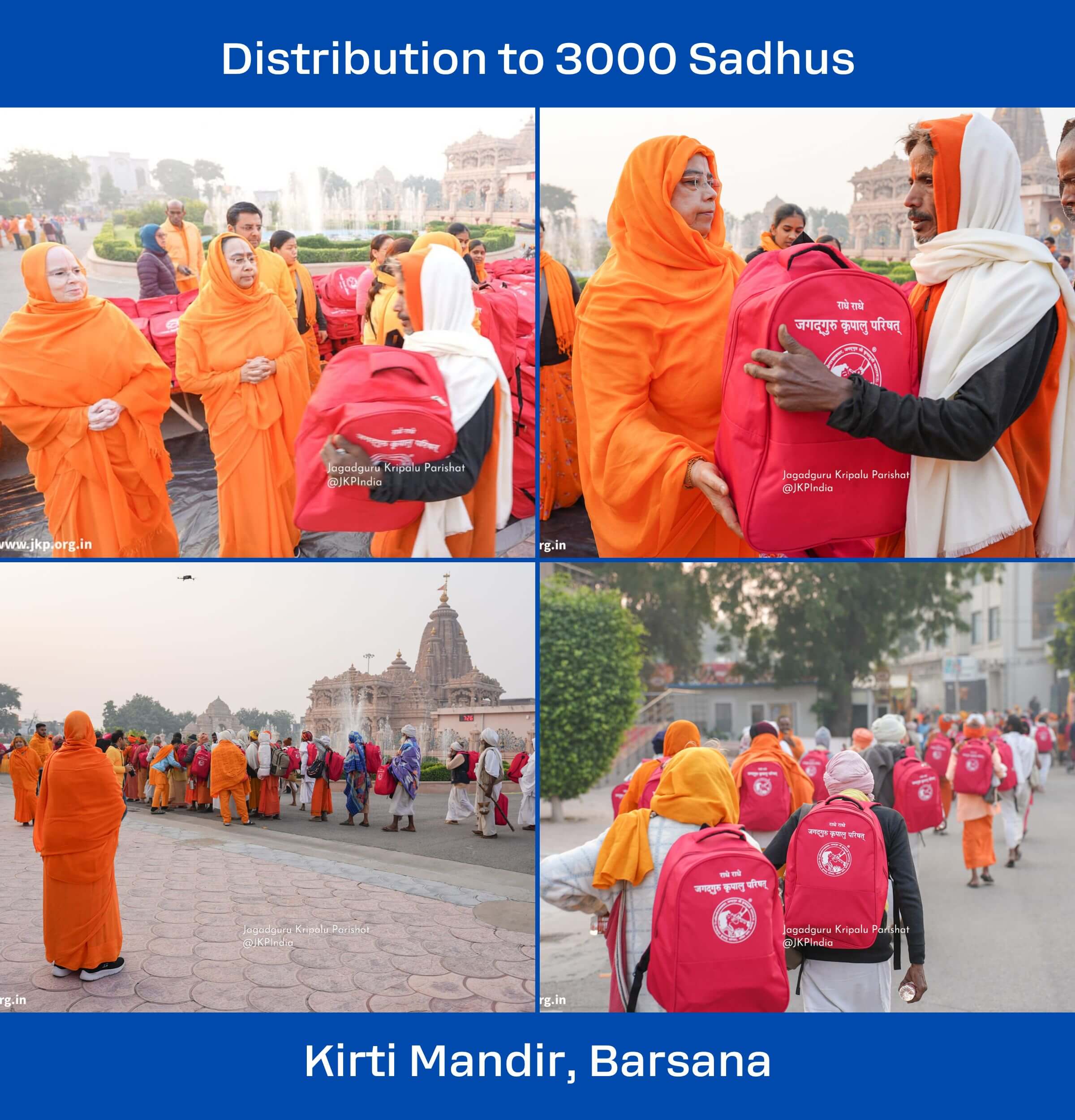 Distribution to 3000 Sadhus