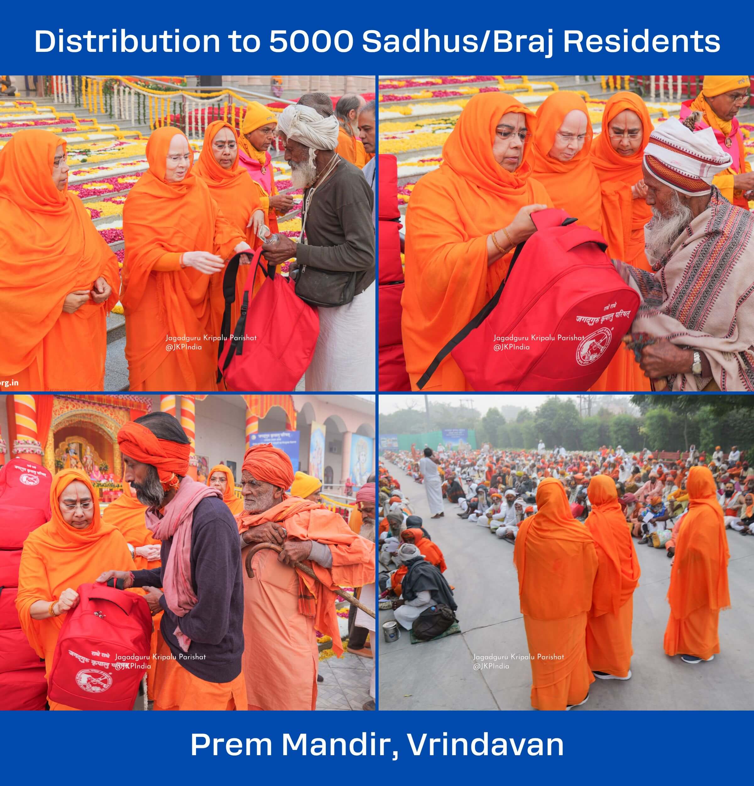 Distribution to 5000 Sadhus_Braj Residents